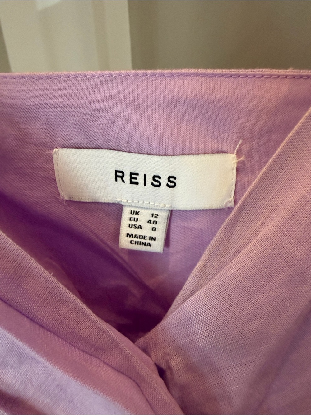LAST WEEK! FINAL MARKDOWN! Reiss Esme Lilac Wrap Midi Dress - Picture 7 of 9